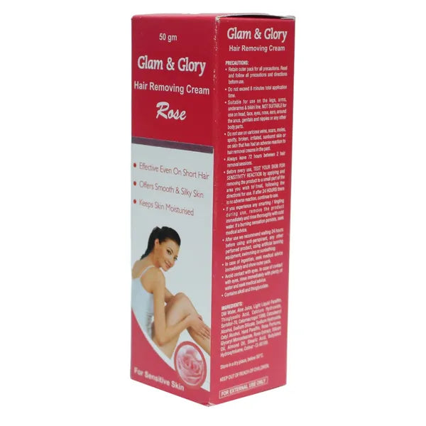 Glam and Glory Hair Removing Cream-Rose 50gm