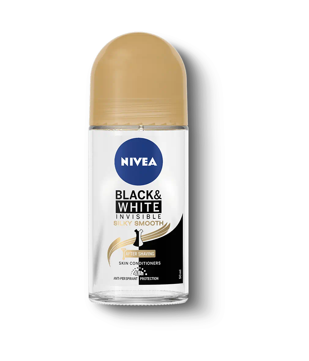 Nivea Roll On 50mls-Black & White Silky Smooth