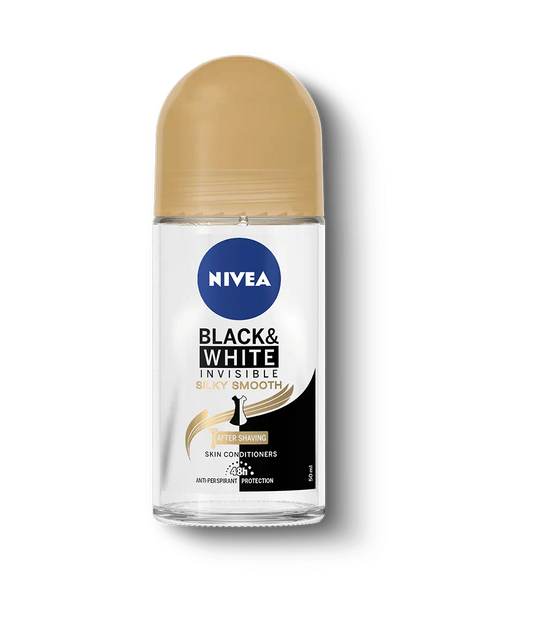 Nivea Roll On 50mls-Black & White Silky Smooth